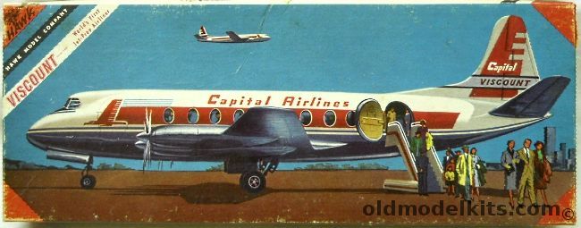Hawk 1/96 Vickers Viscount Jet-Prop Capital Airlines With Capital Advertising Sheet - Picture Gallery Issue, 503-98 plastic model kit